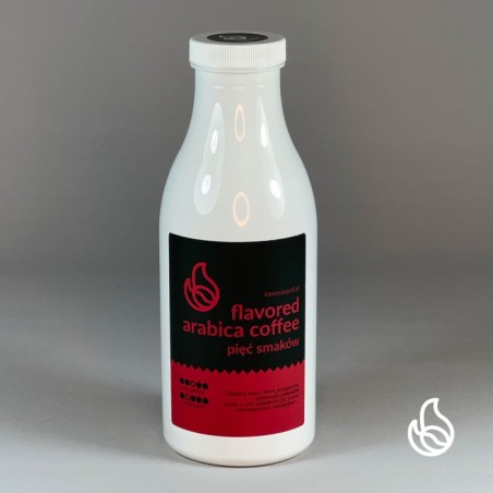 kawa aromatyzowana w butelce / pięć smaków 250g