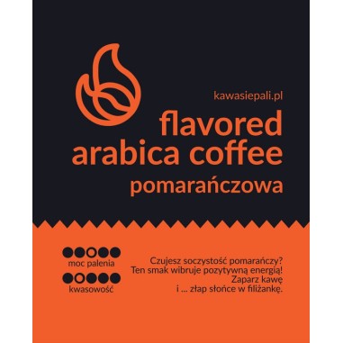 kawa aromatyzowana w butelce / pomarańczowa 250g